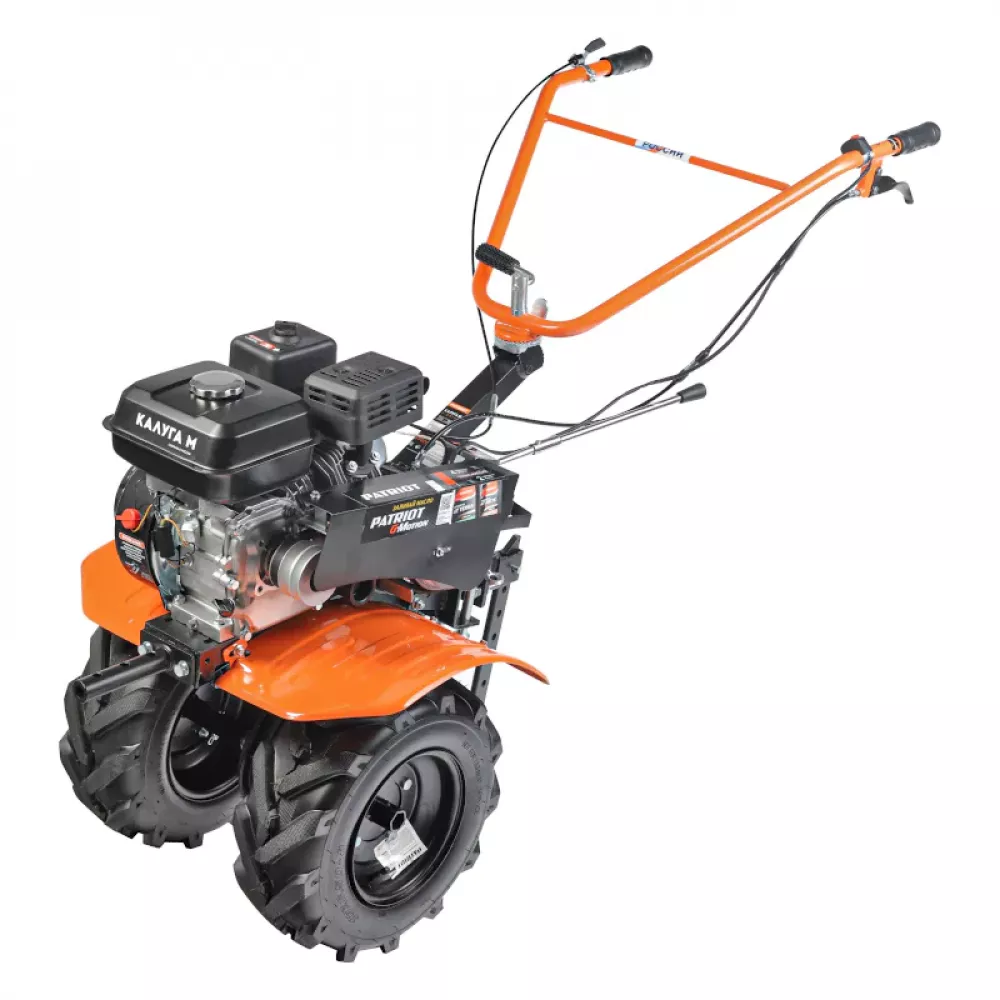 PATRIOT КАЛУГА М мотоблок бензиновый с пониженной передачей и колесами X-Drive 440107004