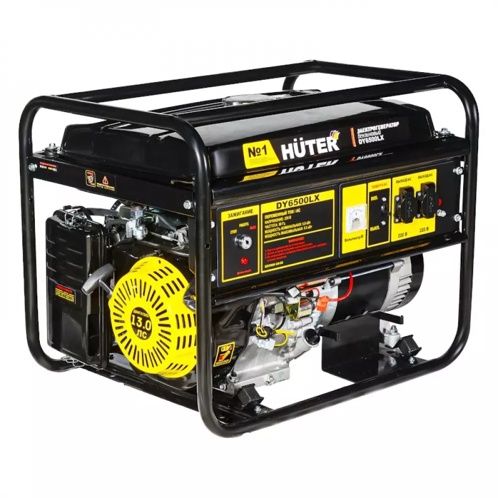 HUTER DY6500LX бензиновый генератор 64/1/15