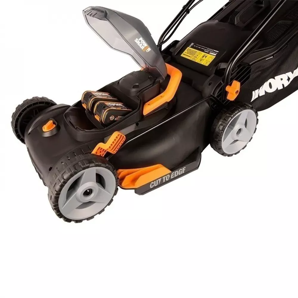 WORX WG743E аккумуляторная газонокосилка (2 x 4 Ач, ЗУ)