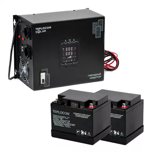 TEPLOCOM Solar 1500, 40Ач источник бесперебойного питания и 2 акб, 12386