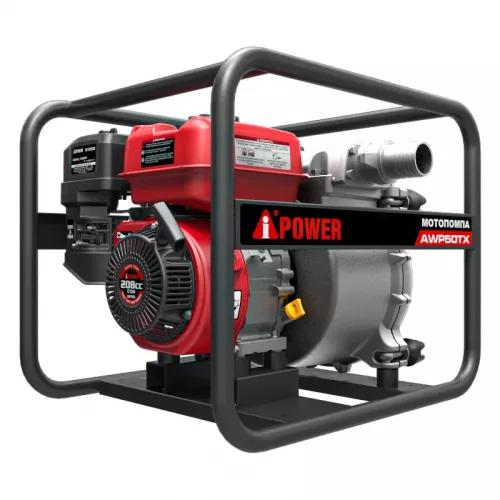 A-iPower AWP50TX мотопомпа бензиновая для сильно загрязненной воды 30321