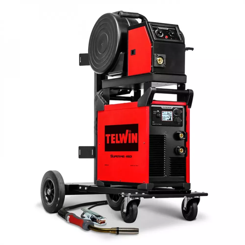 Telwin SUPERMIG 450i PACK многофункциональный mig-mag-mma-tig инверторный сварочный аппарат с тележкой 816905