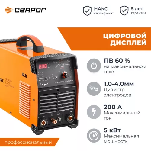 Сварог REAL TIG 200 P AC/DC E201B аппарат аргонодуговой сварки 00000098986