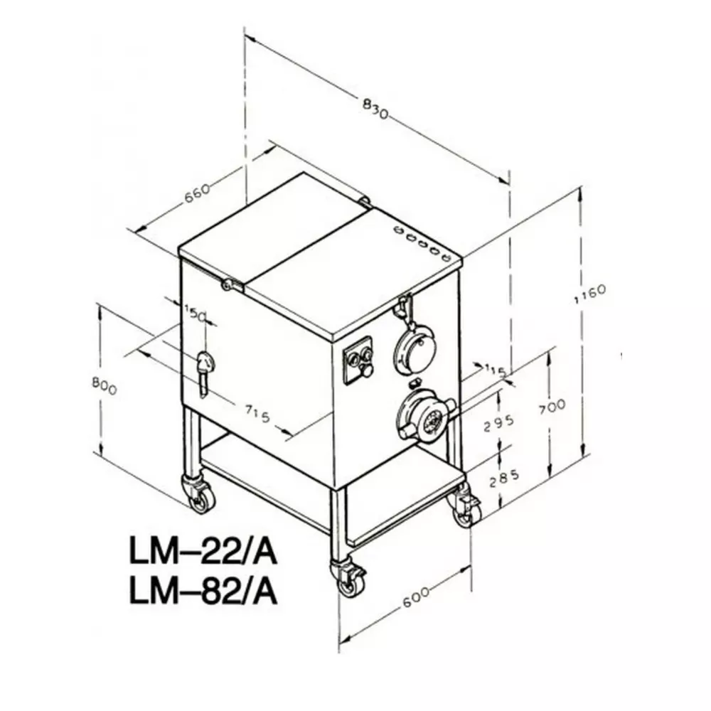 Мясорубка Koneteollisuus (KT) LM-82/A (корпус чугун, шнек алюминиевый, с педалью)