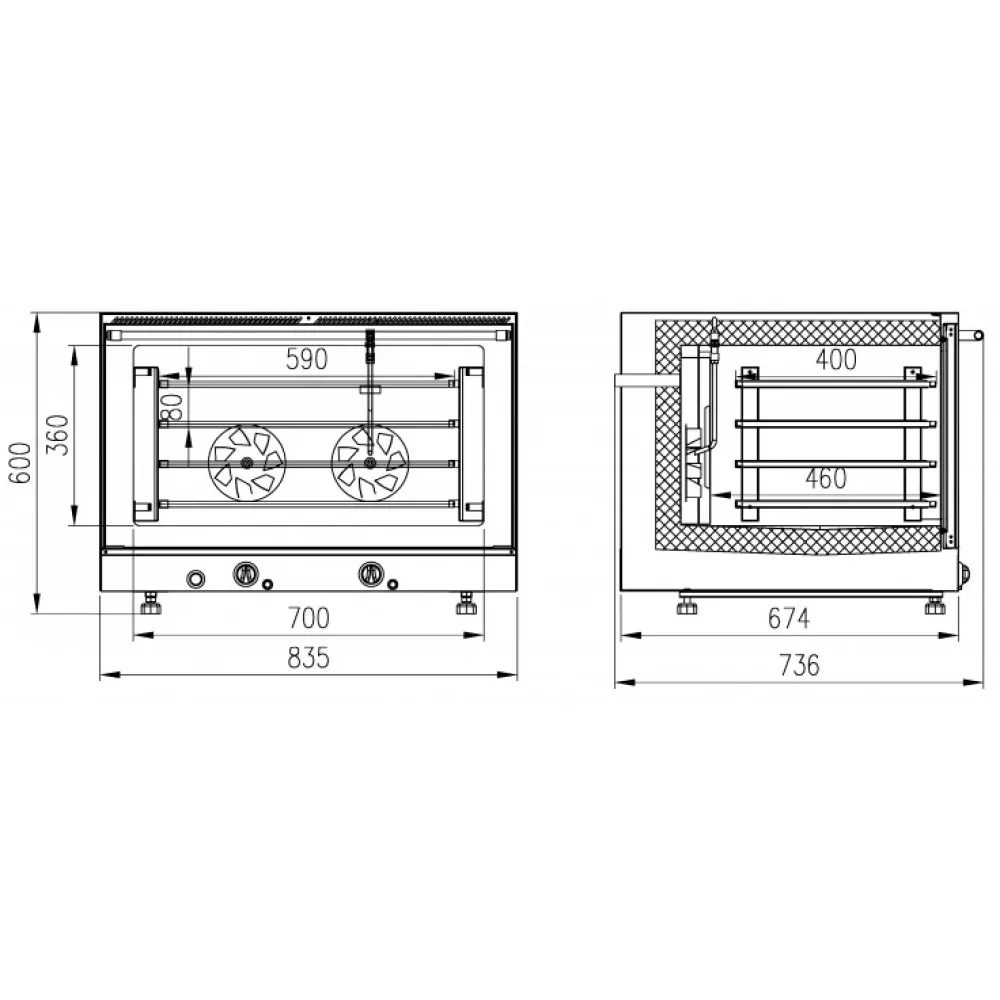 Печь конвекционная электрическая Enteco ГН-41 Пар