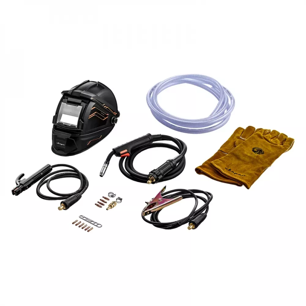 Сварог REAL SMART MIG 200 BLACK N2A5 сварочный инвертор с маской и крагами 00000098557