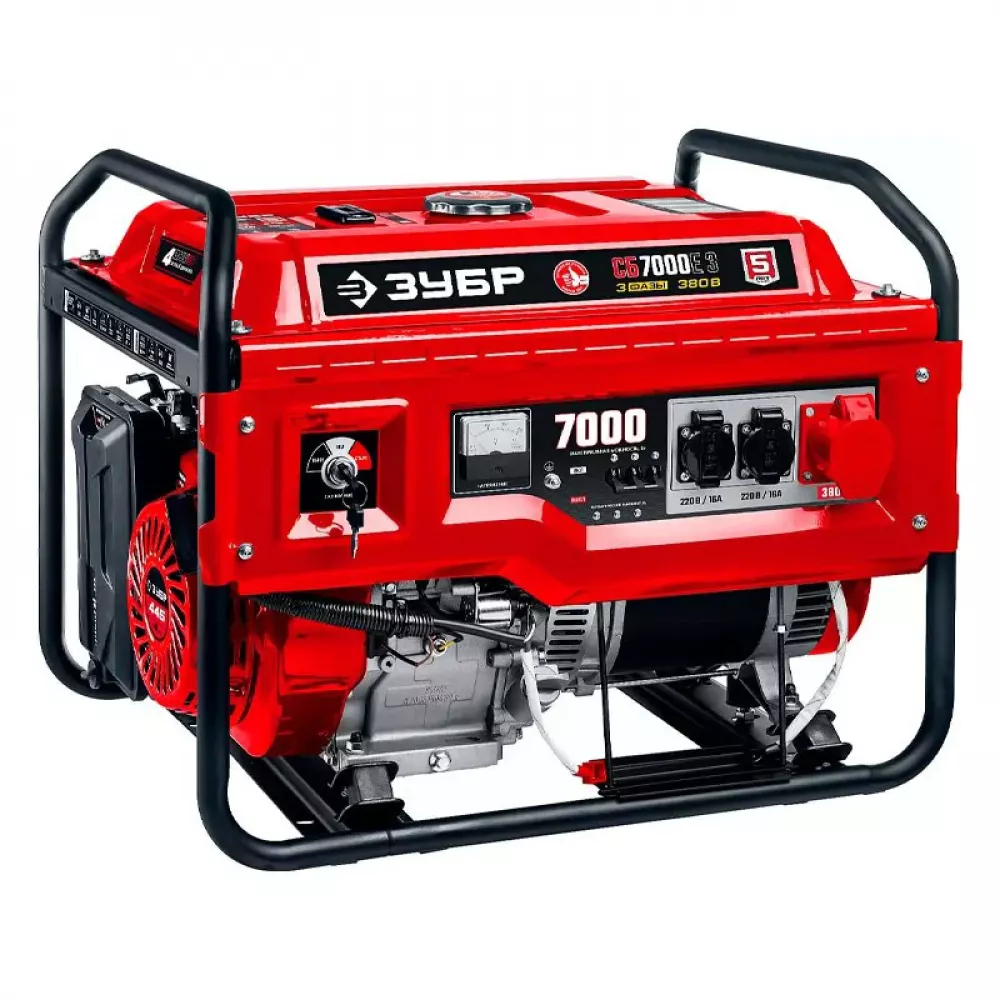 ЗУБР СБ-7000Е-3 бензиновый генератор