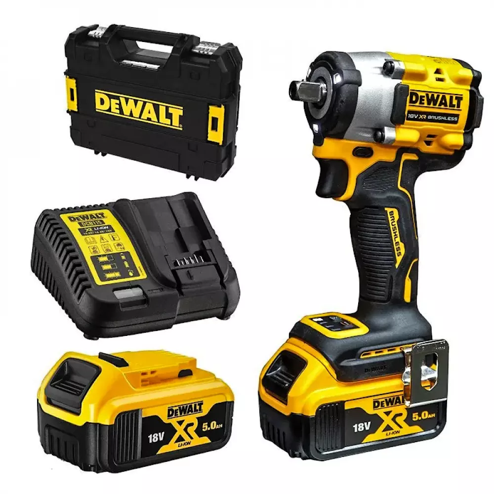 DeWalt DCF922P2T-QW аккумуляторный гайковёрт (2 x 5 Ач, ЗУ)