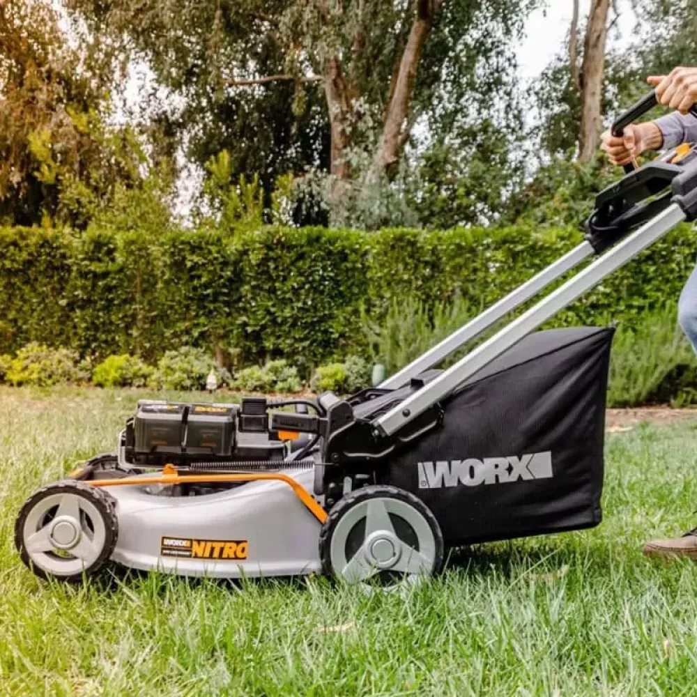WORX WG761E аккумуляторная газонокосилка самоходная (1 x 4 Ач, ЗУ)