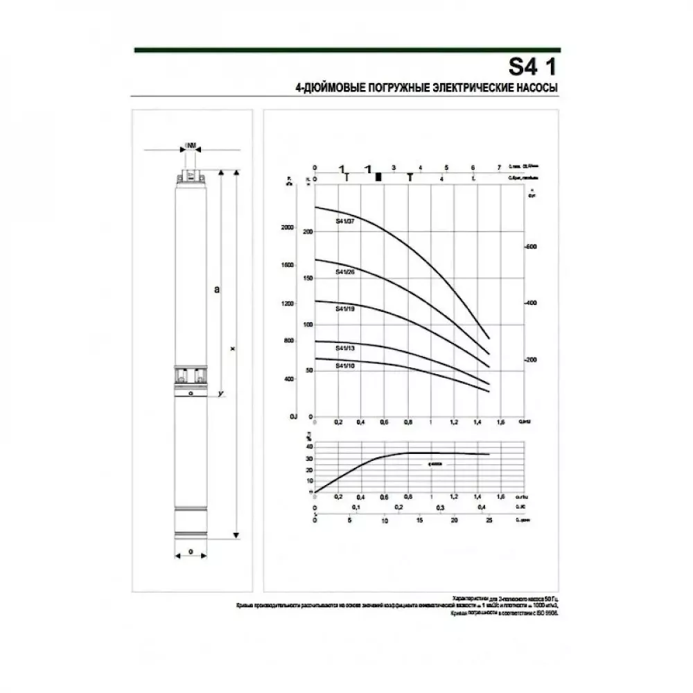 Насос скважинный DAB S4 1/26 1HP T400/50 4OL, 60197359