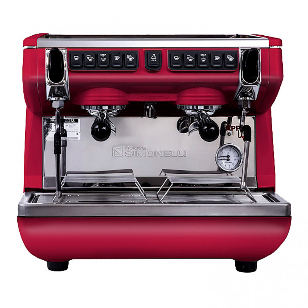 Кофемашина Nuova Simonelli Appia Life Compact 2Gr V 220V black, white, red+economizer+high groups