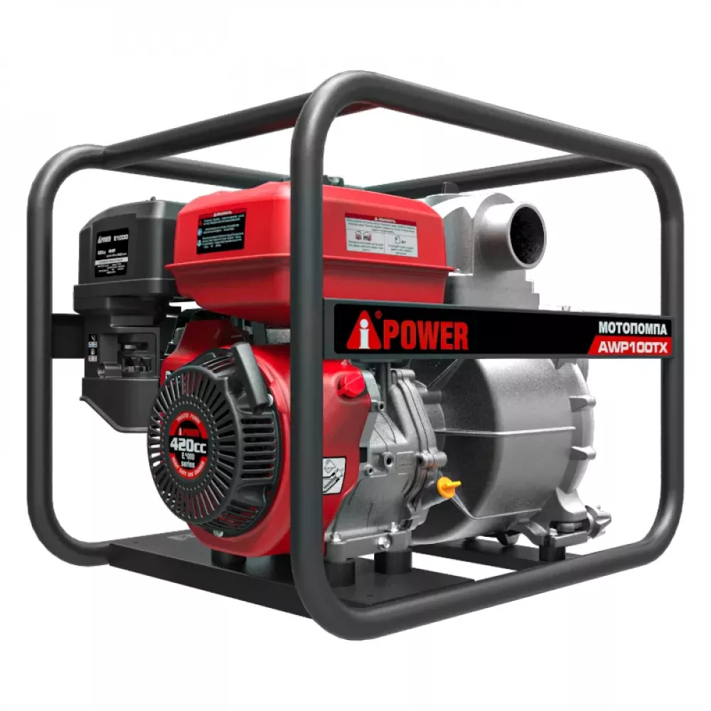 A-iPower AWP100TX для сильно загрязненной воды мотопомпа бензиновая 30341