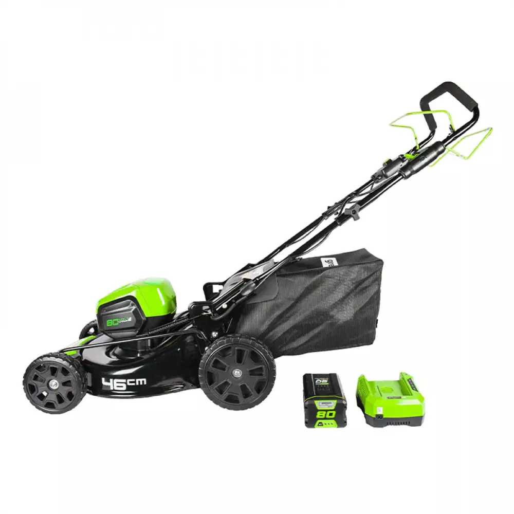 Greenworks GD80LM46SPK4 80V аккумуляторная газонокосилка самоходная (1 x 4 Ач, ЗУ) 2501007UB