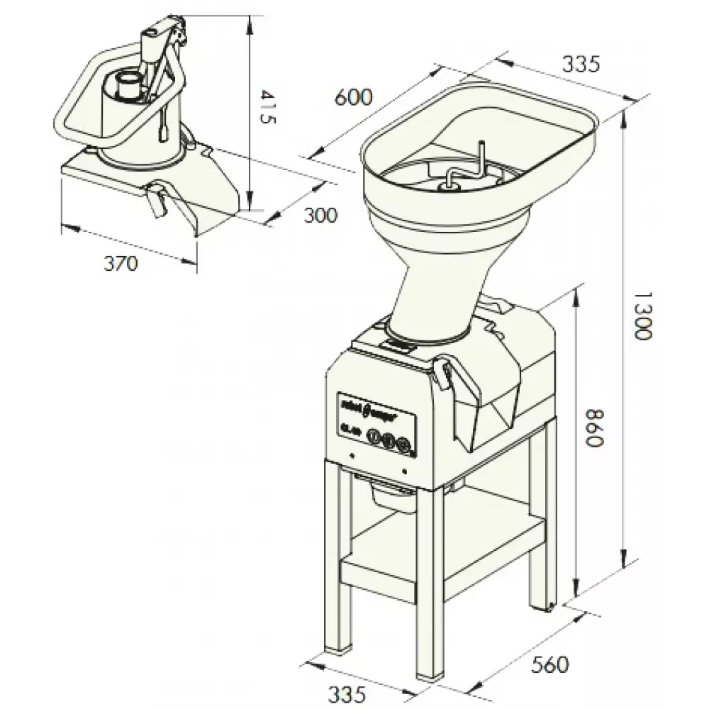 Овощерезка Robot Coupe CL60 2 воронки