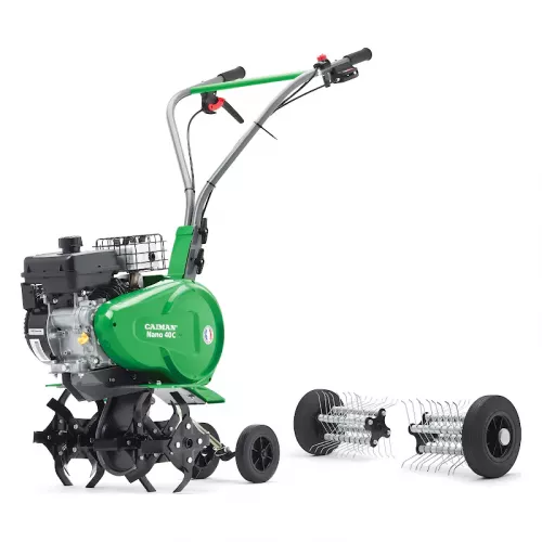 Caiman Nano 40 культиватор бензиновый с насадкой щелеватель газона 6000360505 MAX
