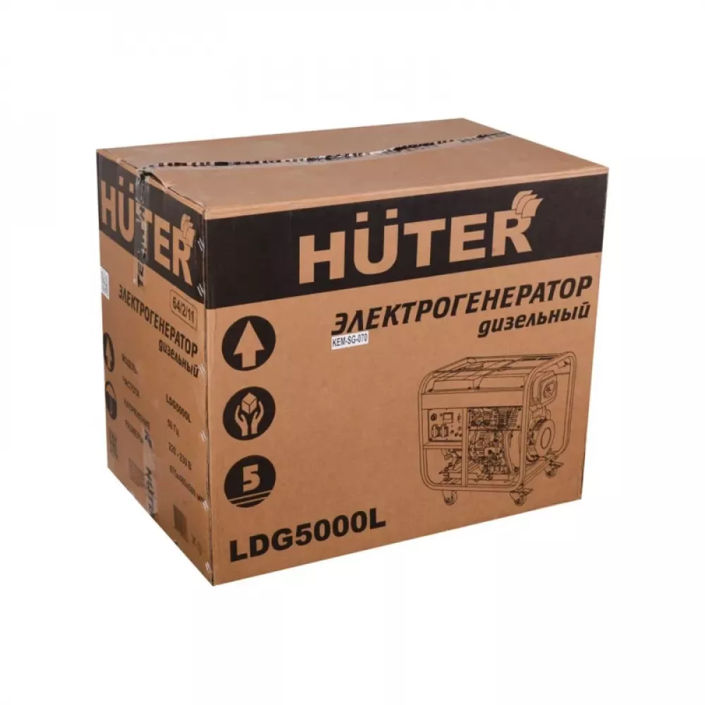 HUTER LDG 5000L электрогенератор дизельный 64/2/11