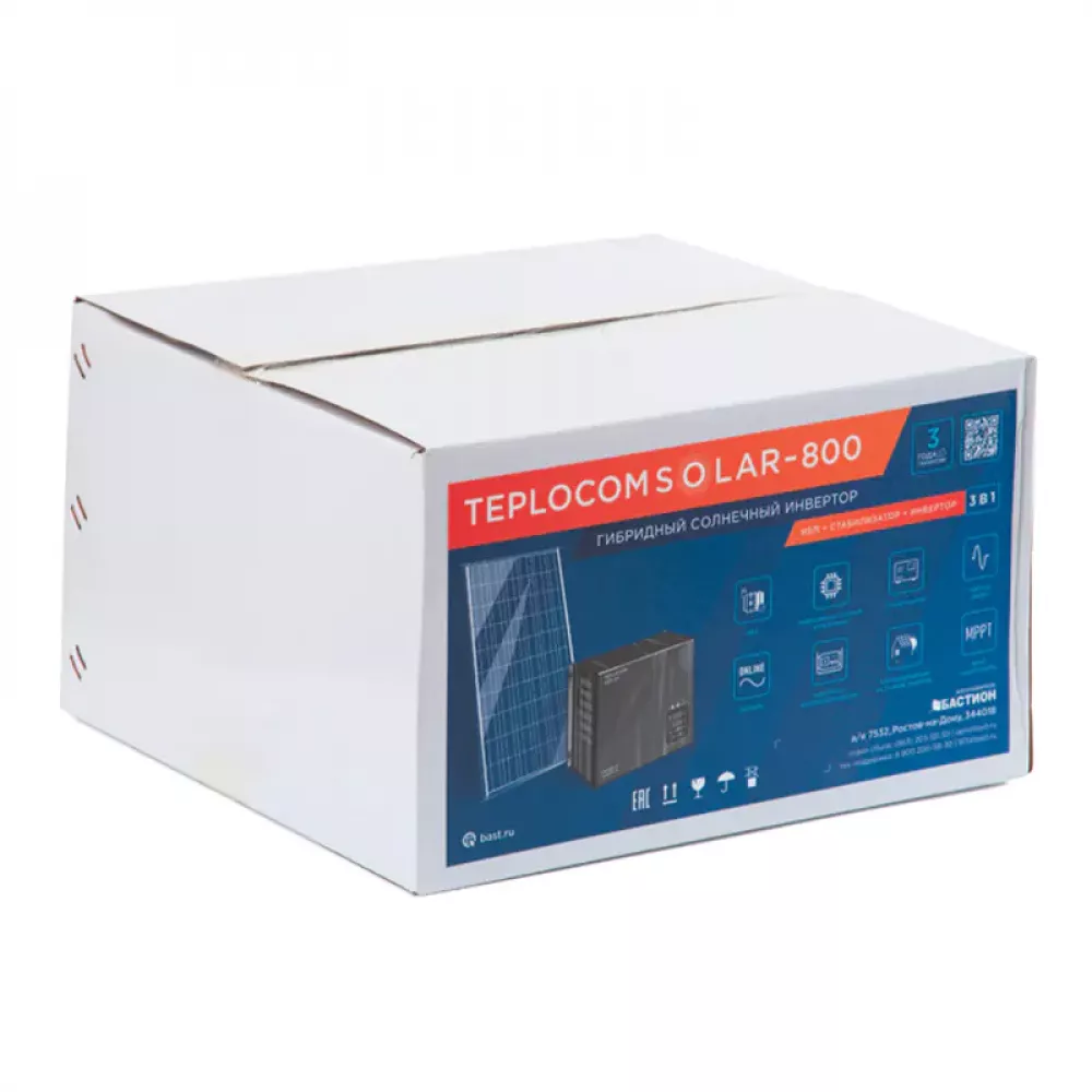 TEPLOCOM Solar 800, 200Ач источник бесперебойного питания и акб, 12380