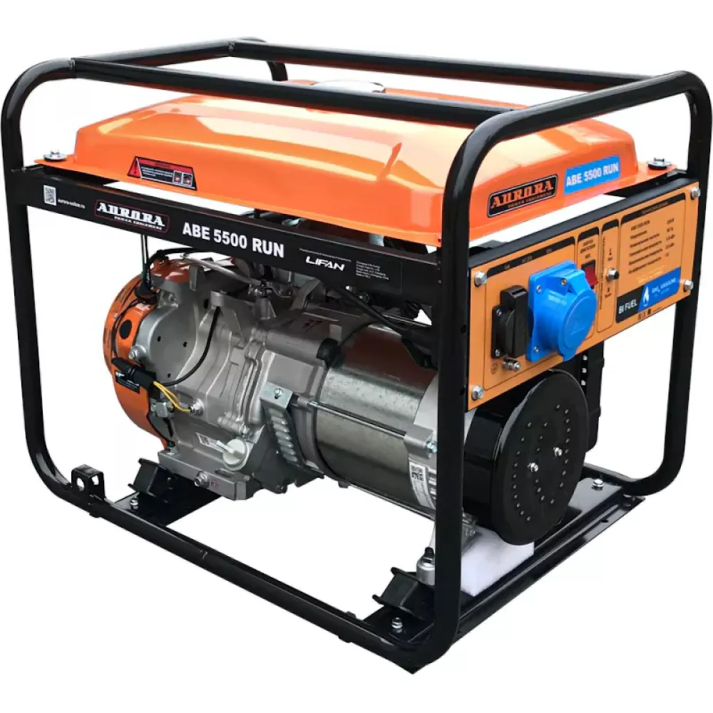 Aurora ABE 5500 RUN генератор гибридный (газ-бензин) с увеличенным баком 13 л, 2134116