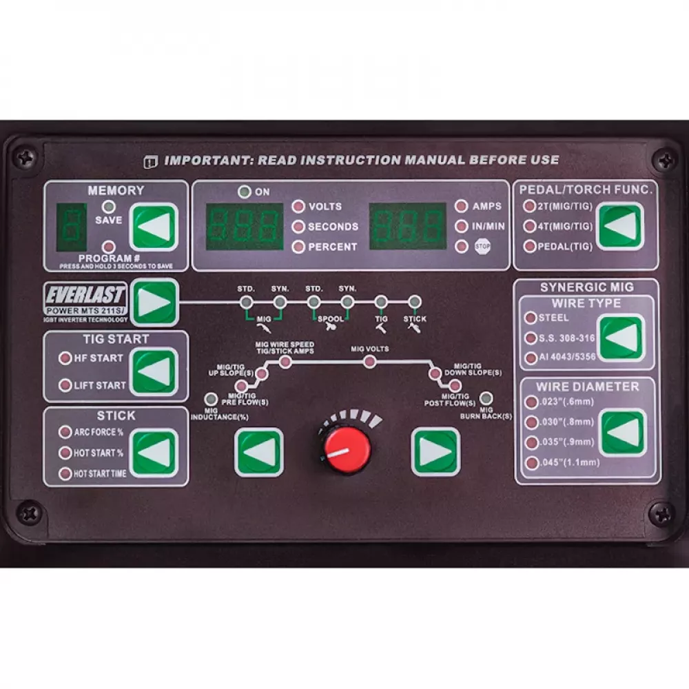 EVERLAST PowerMTS 211S инверторный сварочный полуавтомат 2EV211MTS