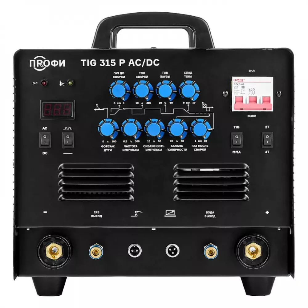 ПТК TIG 315P AC/DC ПРОФИ импульс сварочный инвертор tig 005.200.403