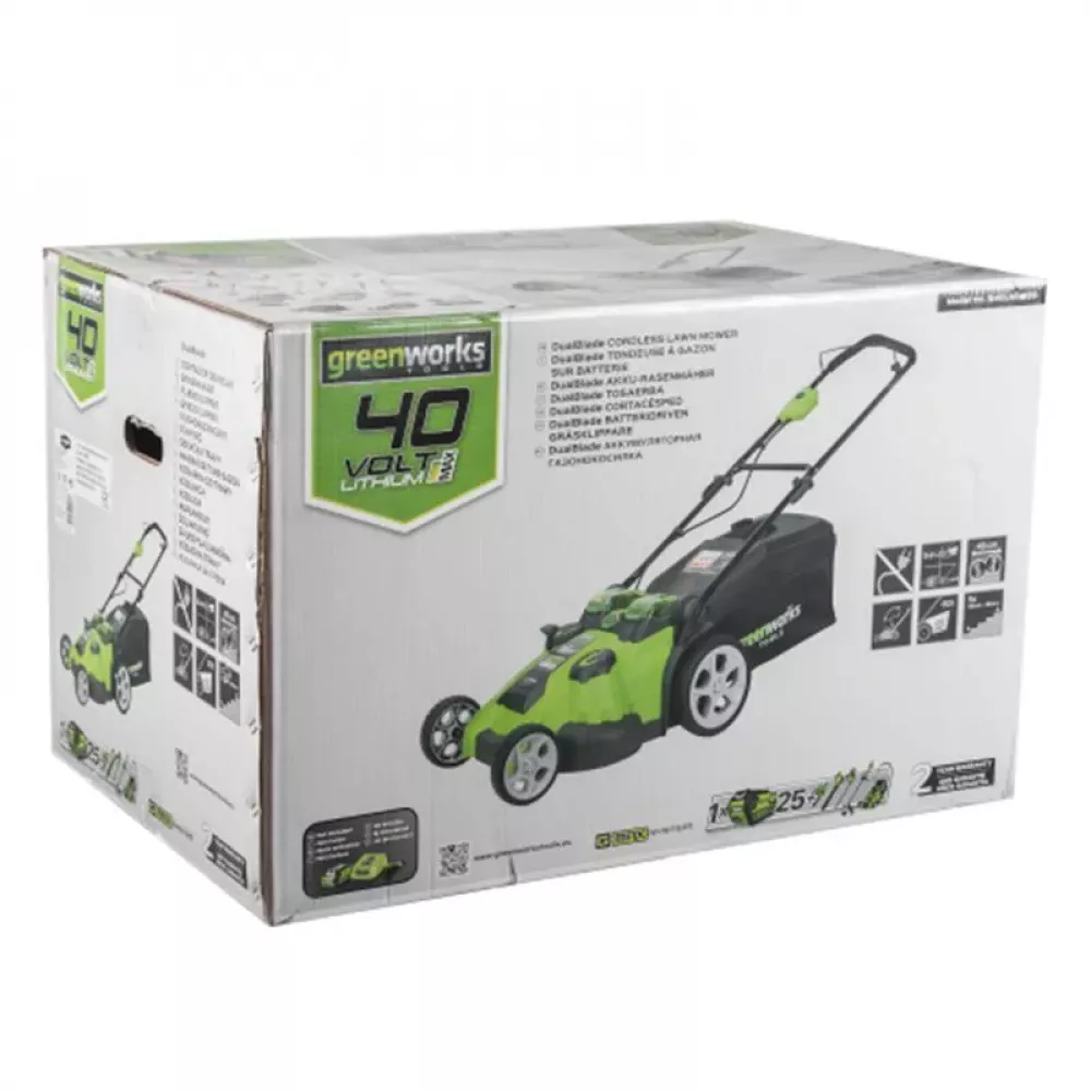 Greenworks G40LM49DBK4 аккумуляторная газонокосилка (1 x 4 Ач, ЗУ) 2500207VB