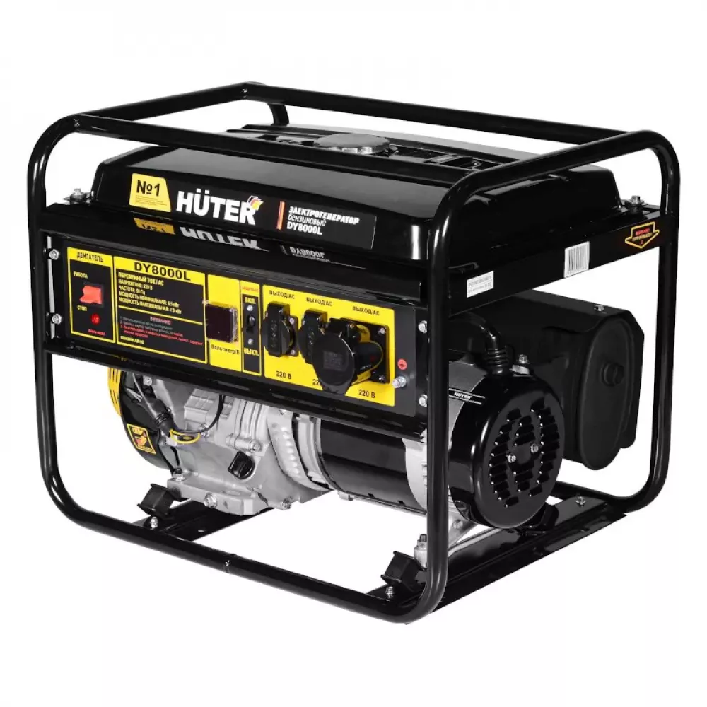 HUTER DY8000L бензиновый генератор 64/1/33