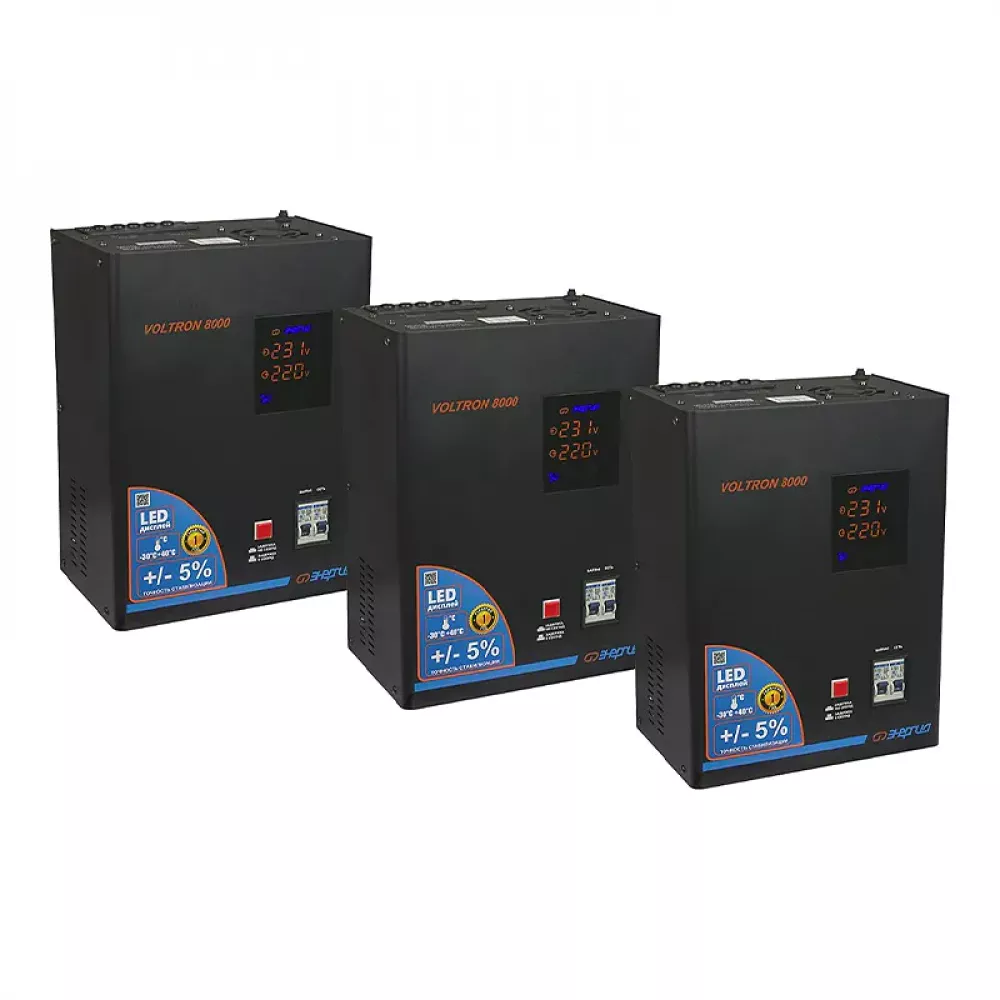 ЭНЕРГИЯ Voltron 5% 24000 трехфазный стабилизатор напряжения Е0101-0201